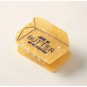 Solar Eclipse Butter Food Hair Clip Claw Hand painted RARE New No Box